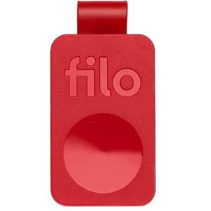 Filo Tag Bluetooth-tracker voor sleutels, verwisselbare accu voor iOS en Android, Rood, Pack da 1, Hedendaags
