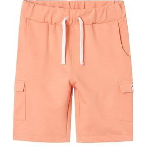NAME IT Nmmhajdar Sweat Long Shorts Unb Sweatshorts voor jongens, oranje, 110 cm
