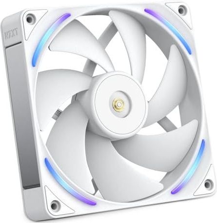 NZXT F140X Prestatiefan - 140mm PWM RGB PC - Max luchtstroom & statische druk - Laag geluidsniveau - LCP frame & bladen - Magnetisch vloeistofdynamisch lager - 30mm dik - Wit