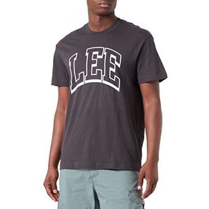 Lee Heren Varsity T-shirt Washed Black, Small, Washed Black, S