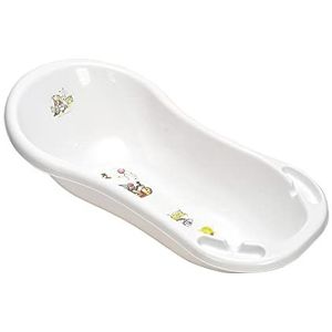 keeeper Winnie de Poeh ergonomisch babybad met afvoerplug, badje voor baby's, vanaf 0 tot 12 maanden, 100 cm, Maria, wit