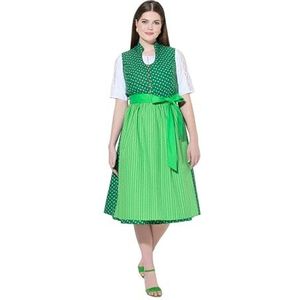 Ulla Popken Dirndl Viola voor dames, grote maten, grote maten, plus size, grasgroen, 42