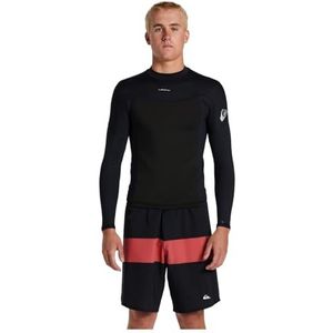 Quiksilver Heren Everyday Sessions 1mm Neoshirt - Zwart - StretchFlight Eco neopreen foam - Hals: Mock neck