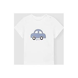 Gocco T-shirt auto, uniseks, Optisch wit, 12 Maanden