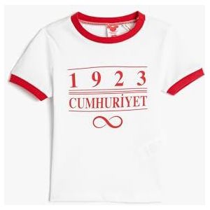 Koton T-shirt voor meisjes, wit (000), 11-12 Jaar