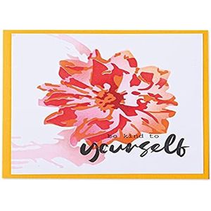 Sizzix Gelaagde Stencils 4PK-Painted Flower van Olivia Rose, 665264, Multi kleuren