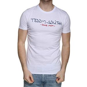 Teddy Smith - Ticlass Basic M - T-shirt voor heren - casual, Wit, 3XL