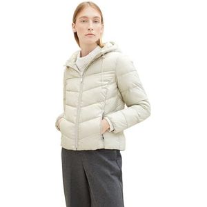 TOM TAILOR Lichtgewicht gewatteerde jas voor dames met capuchon, 27609 - Koud Beige, S
