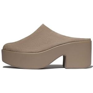 Fitflop Vrouwen Platfforms Suede Hakken Muiltjes, Taupe, 36 EU