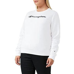 Champion Legacy-Classic Logo Crewneck Sweatshirt voor dames, Wit, L