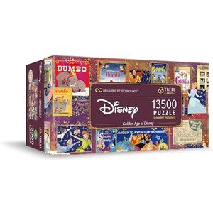 Trefl Prime - Puzzle UFT: Disney, Golden Age of Disney - 13500 Stukjes, Grote Puzzel, Dikste Karton, BIO, EKO, Collage Met Superhelden, Vermaak Voor Volwassenen En Kinderen Vanaf 12 Jaar