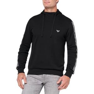 Emporio Armani Iconic Terry Hooded Sweater Lange Mouwen Zwart, Zwart, L