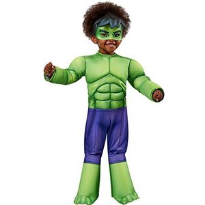 Rubie's II Marvel Spidey and His Amazing Friends Hulk Deluxe kostuum voor kleine kinderen, 3-4 jaar, meerkleurig