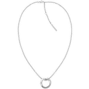 Calvin Klein Dames TWISTED RING Collectie Hanger Ketting Roestvrij staal - 35000306, Eén maat, Roestvrij staal, Geen edelsteen