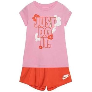 Nike Komelto FLORAL SKORT SET 36L814 voor meisjes, Roze, 2-3 Jaar