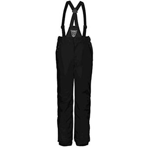 Killtec Ksw 77 Grls Pnts functionele broek voor meisjes, skibroek met afritsbare slap, sneeuwvanger en randbescherming, zwart, 152 EU