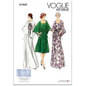 Vogue Patterns V1947B5 Misses' avondjurk Vintage jaren 70 B5 (8-10-12-14-16)