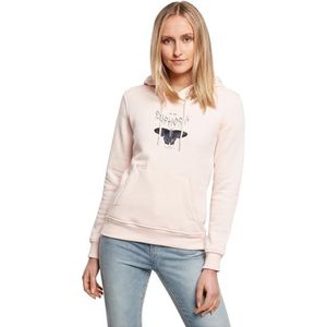 Miss Tee Dames hoodie Euphoria Hoody, casual hoodie met print op de voorkant, regular fit, maten XS - 5XL, roze, XXL