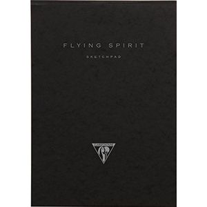 Clairefontaine Flying Spirit 975807C schetsschrift (DIN A4, 21 x 29,7 cm, 50 vellen, 90 g, ivoorkleurig papier, ideaal voor notities, trendy, met gouden opdruk, willekeurig gesorteerd), 1 stuk