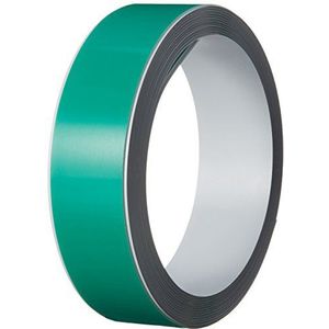 Durable 471502 Metaalband 5M (zelfklevend, 3,5 cm x 500 cm), witte band met groene beschermfolie