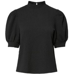 Pieces - Pcjamal 2/4 High Neck Top - T-shirt - Zwart