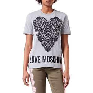 Love Moschino Black Rhinestones T-shirt voor dames