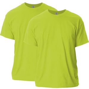 Gildan Heren T-shirt (verpakking van 2), Veiligheid Groen (2-pack), 3XL