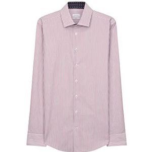 Seidensticker Zakelijk overhemd voor heren, strijkvrij hemd met smalle snit, slim fit, lange mouwen, kent kraag, 100% katoen