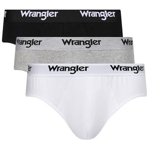 Wrangler Boxershorts voor heren in zwart/wit/grijze shorts, Zwart/Wit/Grijs Marl, L
