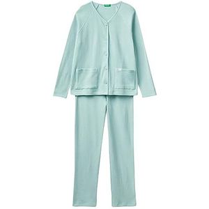 United Colors of Benetton Pig (jas+pant) 37V03P028 pyjamaset, lichtgroen 17H, XS dames, Verde Chiaro 17h, XS
