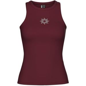 PIECES Pcmay Embroidery Boxer Tank Top JRS Bc, tawny port, XL