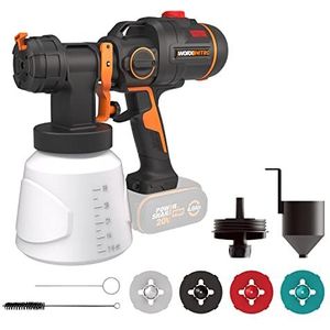WORX WX020.9 18V - 20 V MAX draadloze HVLP verfspuit - alleen gereedschap - batterij en oplader worden apart verkocht