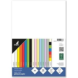 Kangaro - Gekleurd papier wit DIN A4-160 g/m² FSC mix - 50 stuks - briefpapier knutselpapier DIY
