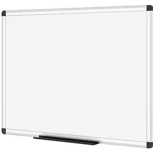 VIZ-PRO Droog Veeg Magnetisch Whiteboard, Zilver Aluminium Frame, 90 x 60 cm