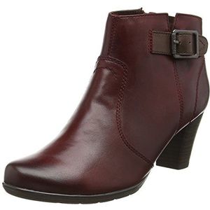 Jana Dames 25347 laarzen met korte schacht, Rood Bordeaux 549, 39 EU Breed