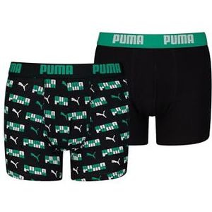 Puma Uniseks Boxerondergoed voor kinderen, Groen, 146-152