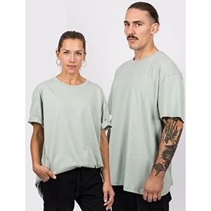 Blackskies Oversized Basic T-shirt met korte mouwen | Streetwear Luxe T-shirt met lange mouwen voor mannen en vrouwen met lange mouwen Essentiële stijl, Sage Groen, M