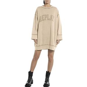 Replay Oversized sweatshirt voor dames, 803 Light Taupe, XS