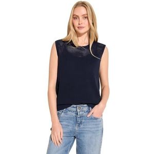 STREET ONE Mesh Pullunder, blauw (deep blue), 40