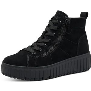 Jana Dames Lace Boot Flat Vegan Mode Laarzen, Zwart, 36 EU, zwart, 36 EU