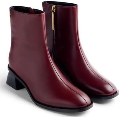 Gioseppo - Pierz - Enkellaarsjes - Leren - Sculptuurhak - Rits aan Binnenkant