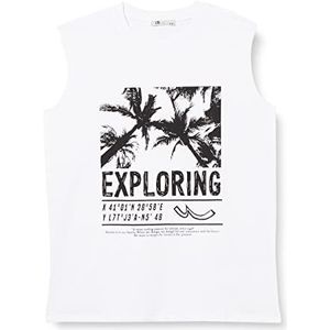 LTB Jeans Betoce T-shirt voor jongens, wit 100, 5 Jaar