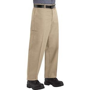 Red Kap mens Cell Phone Pocket work utility pants, Khaki, 32W x 34L US