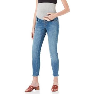 bestseller a/s Dames MLMENDEZ Slim Frayed 7/8 A. Jeans, Light Blue Denim/Detail:Washed, 27/32