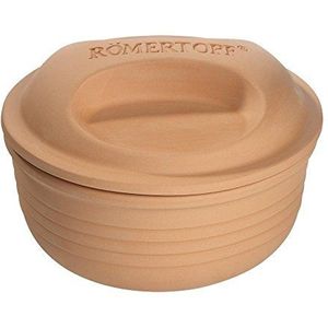 Römertopf Multibräter vierkant van natuurlijke klei keramiek braadpan voor maximaal 4 personen en een volume van 2 liter