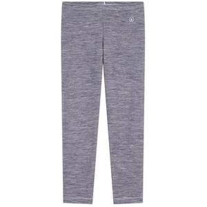 Petit Bateau Leggings voor kinderen van wol en katoen met strepen, Avond/Marshmallow, 12 Jaren