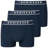 Schiesser Heren 95/5 Organic 3pack Boxershorts, donkerblauw, 9
