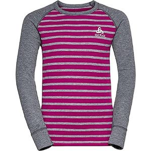 Odlo Active Warm Eco Thermo-onderhemd Steel Grey Melange-Festival Fuchsia, XS Unisex, Odlo Steel Grey Melange - Fuchsia Festival