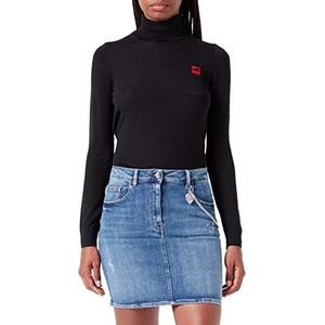 Love Moschino Mini-rok voor dames, gepersonaliseerd met ketting en hart, Bue Denim, 38