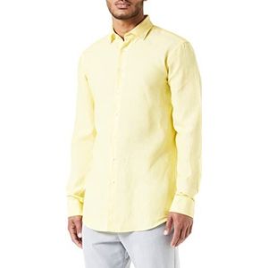 Seidensticker Men's Regular Fit shirt met lange mouwen, geel, 41, geel, 41